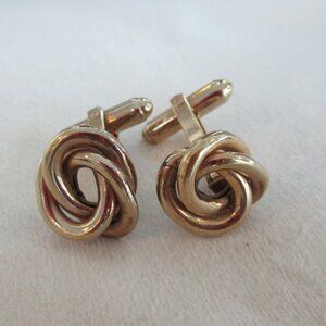 VTG Mid Century Men's Knots Cuff Links. 1 pair, 14K Gold  Filled Cufflink